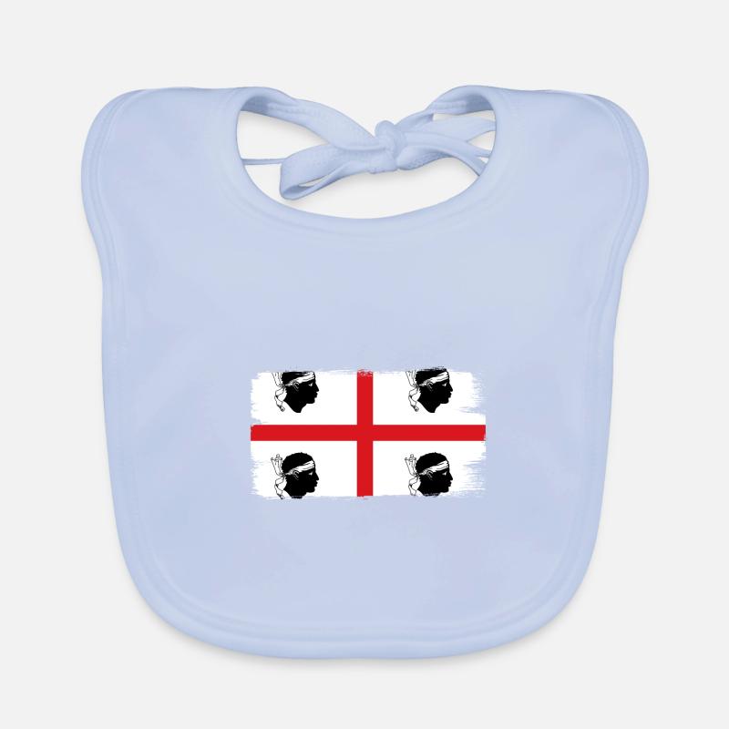 Sardinia flag Sardinian flag Sardegna flag Organic Baby Bibs
