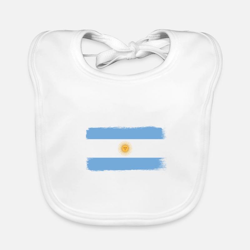 Drapeau de l’Argentine Amérique du Sud Drapeau argentin Bavoir bio Bébé