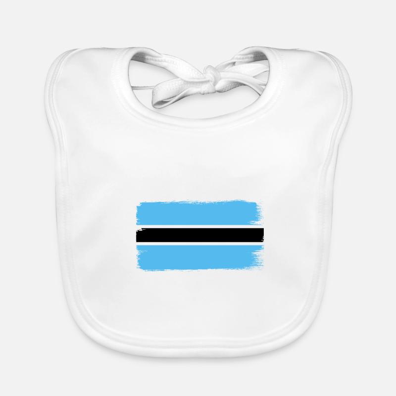 Drapeau du Botswana Drapeau du Botswana Afrique Bavoir bio Bébé