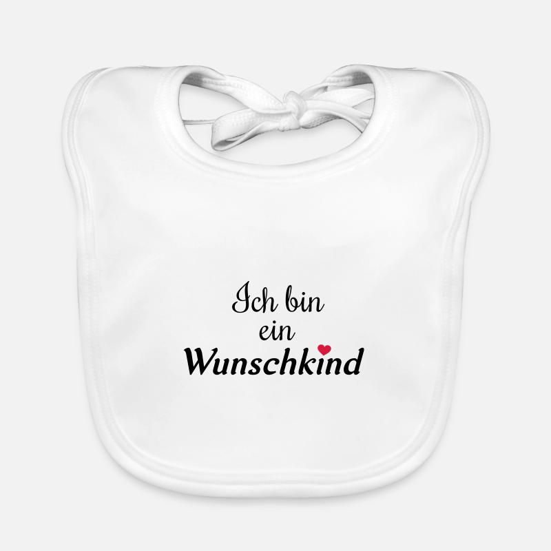 Ich bin ein wunschkind Baby Bio-Lätzchen