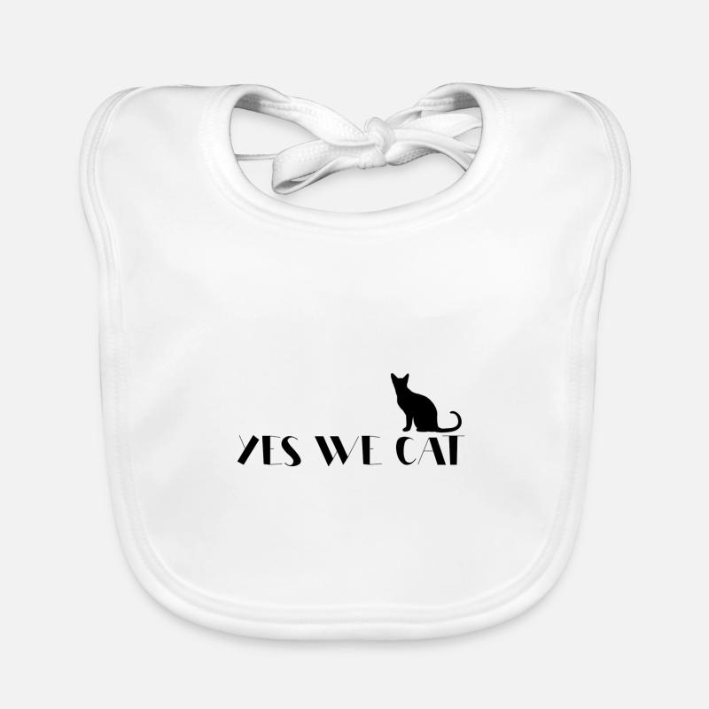 Yes We Cat funny cat saying Organic Baby Bibs