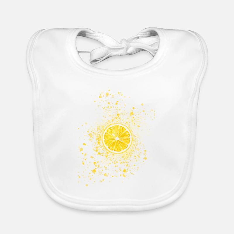 lemon,yellow,graffiti,spray,painting Organic Baby Bibs