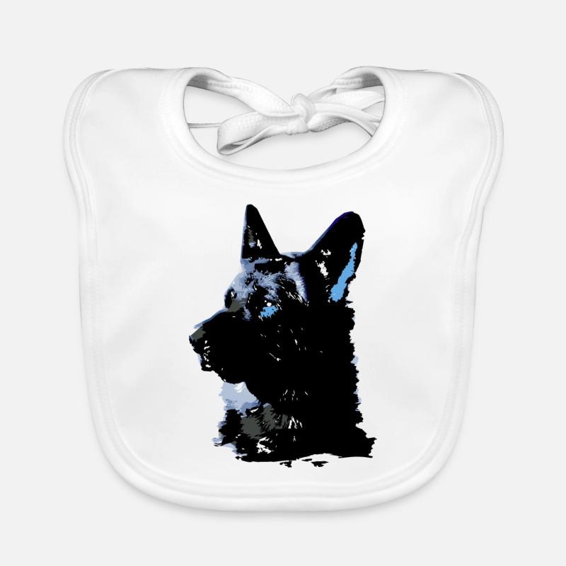 German Shepherd,German Shepherd,Dog,Blue Organic Baby Bibs