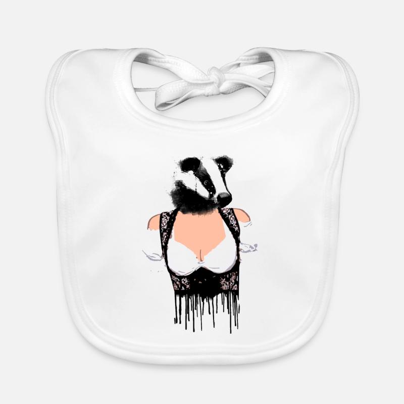 dachs ,dirndl,stinktier,volksfest Baby Bio-Lätzchen