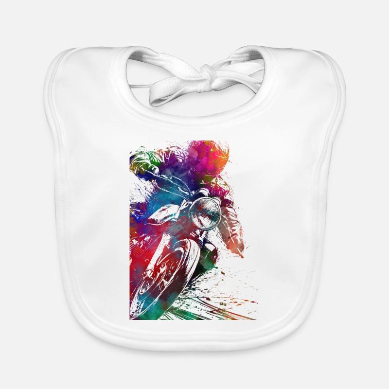 #motor #sport de course automobile Bavoir bio Bébé