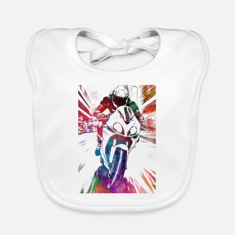 #motor #sport de course automobile Bavoir bio Bébé