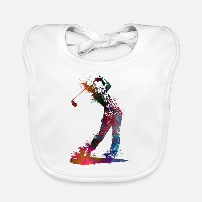 Golf player sport #golf #sport Organic Baby Bibs