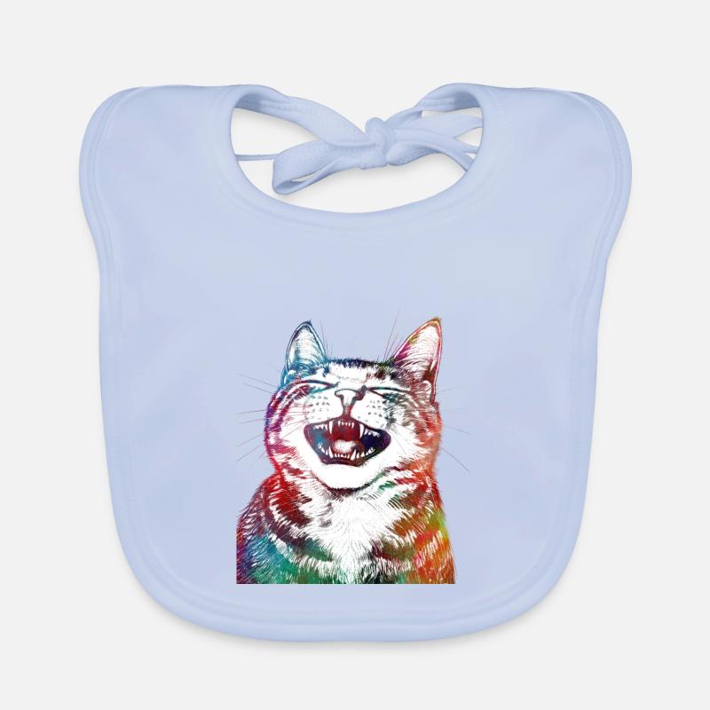 Drôle de chat 1 Bavoir bio Bébé