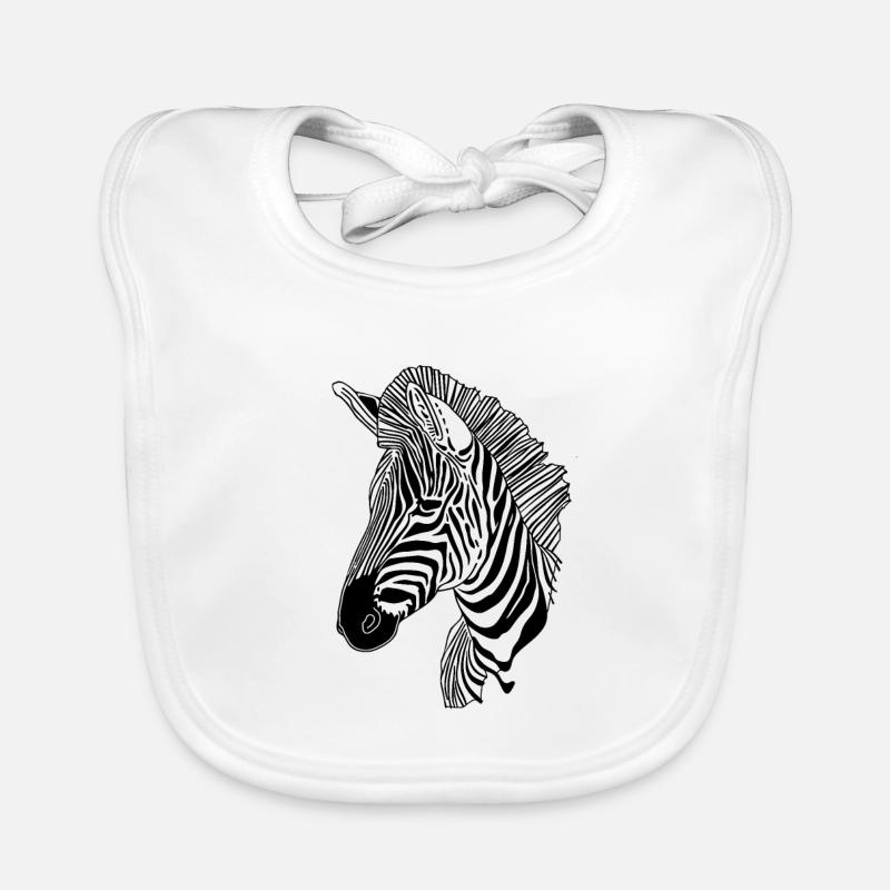 Linien Kunst Zebra #zebra Baby Bio-Lätzchen