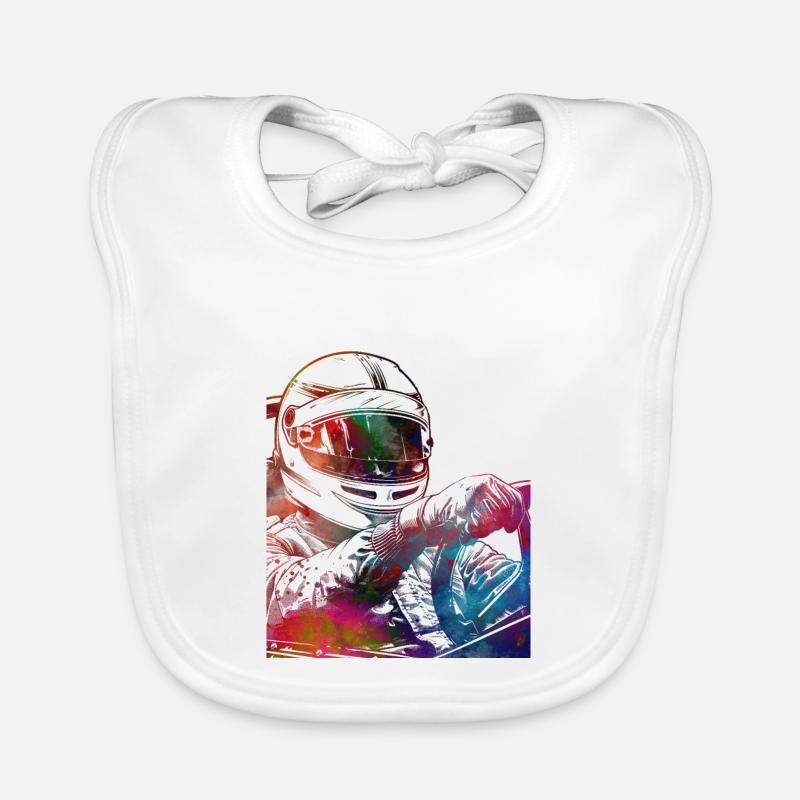 Voitures de course #racing #sport Bavoir bio Bébé