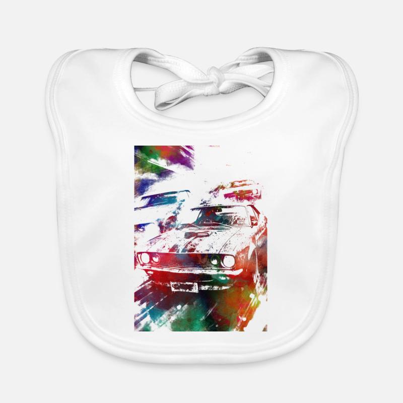 Voitures de course #racing #sport Bavoir bio Bébé