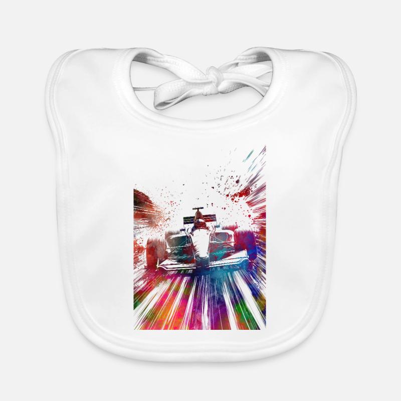 Voitures de course #racing #sport Bavoir bio Bébé