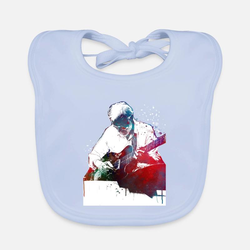 Art musical de guitariste Bavoir bio Bébé