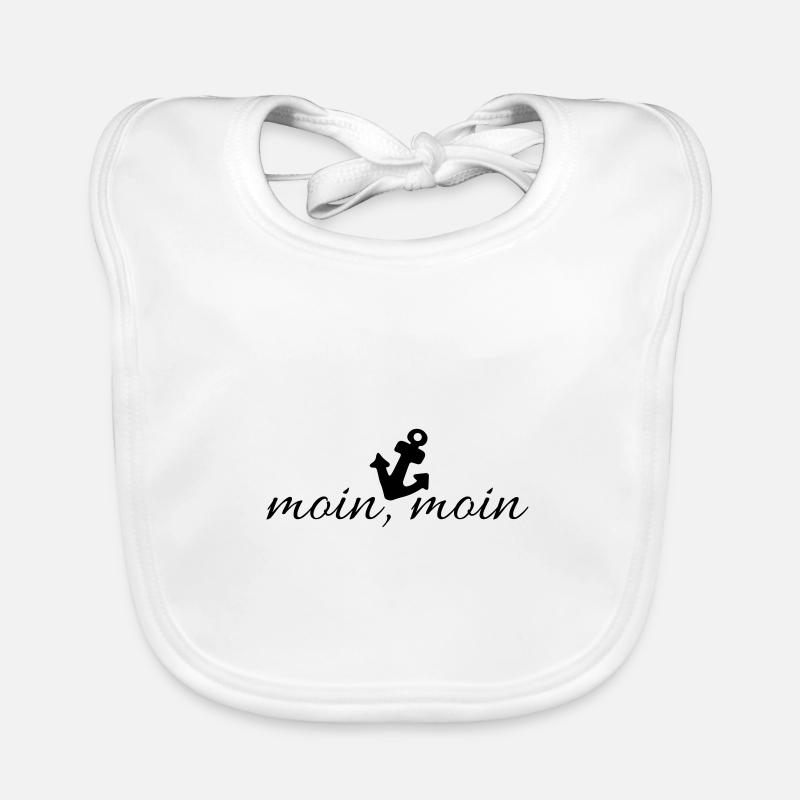 wunderschöner anker mit moin, moin Baby Bio-Lätzchen