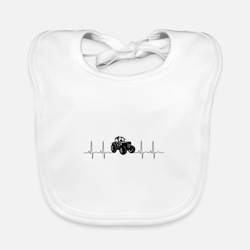 Traktor Herzschlag Baby Bio-Lätzchen