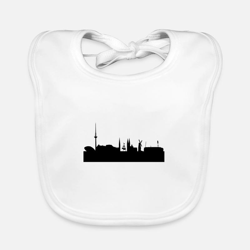 Bremen skyline Organic Baby Bibs