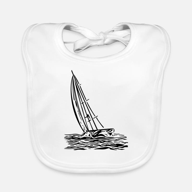 Segelboot am Wind Baby Bio-Lätzchen