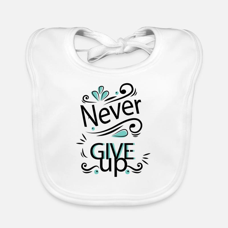 never give up Organic Baby Bibs