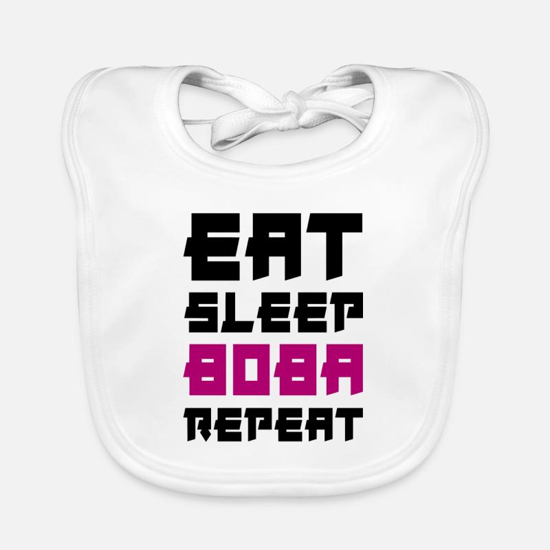 Eat Sleep Boba Repeat Bubbe Tea Baby Bio-Lätzchen