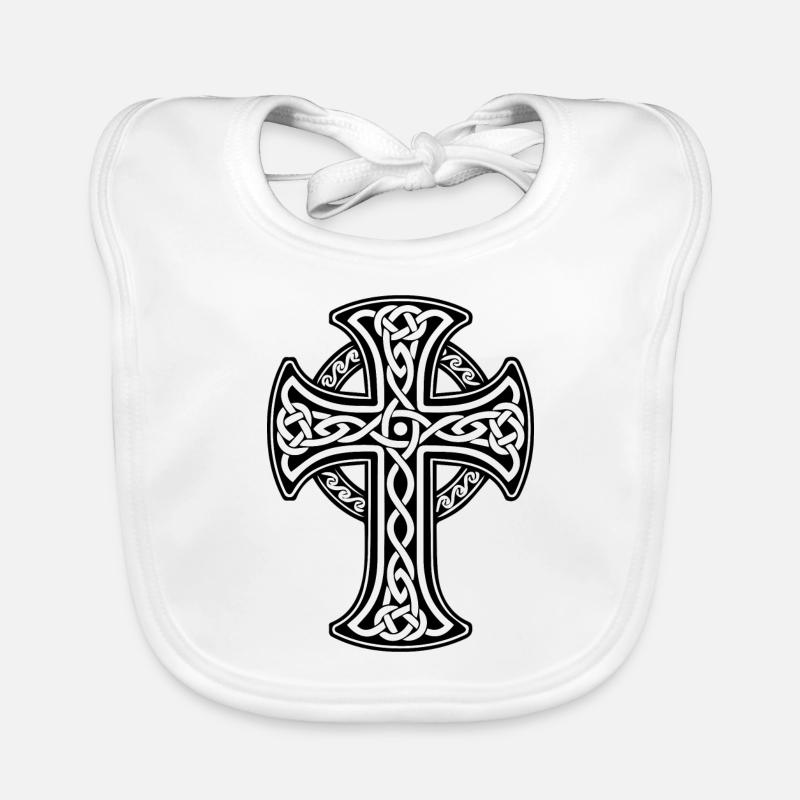 Celtic cross gift symbol religion Organic Baby Bibs