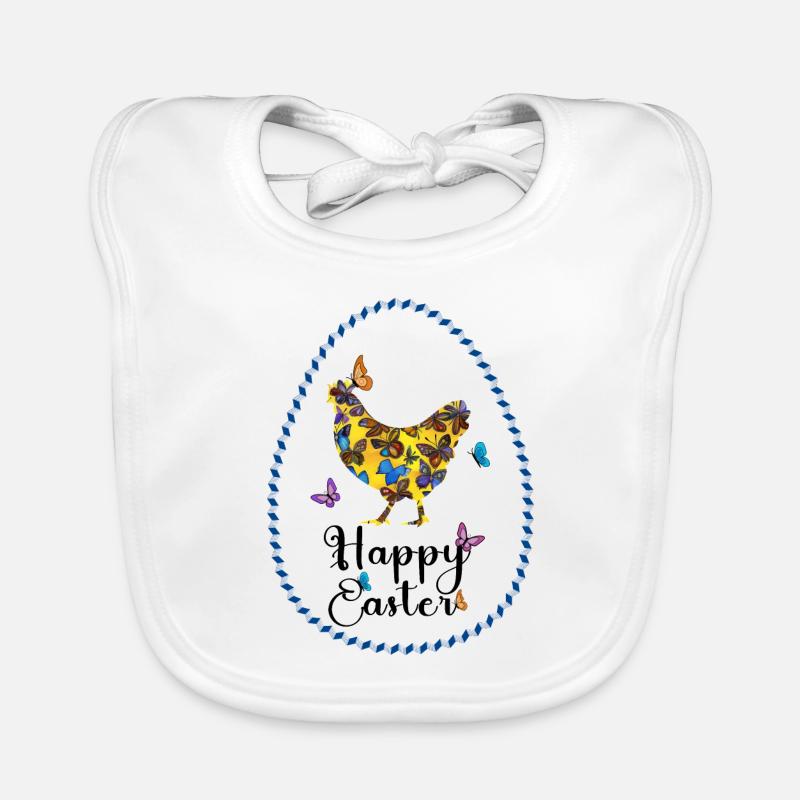 Bunte Henne Baby Bio-Lätzchen