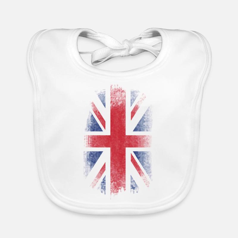 Usé drapeau du Royaume-Uni Bavoir bio Bébé