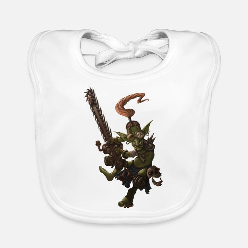 chainsaw goblin Organic Baby Bibs