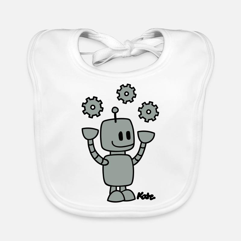 Roboter (2c) Baby Bio-Lätzchen