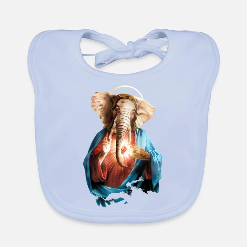 Elephant Jesus Bavoir bio Bébé