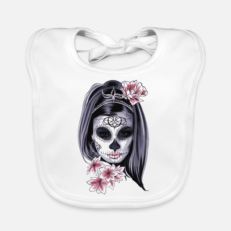 Frau mit Maske Baby Bio-Lätzchen