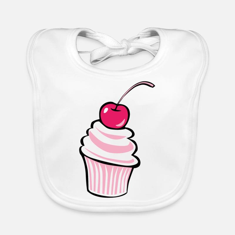 Cherry cupcake - design! Organic Baby Bibs