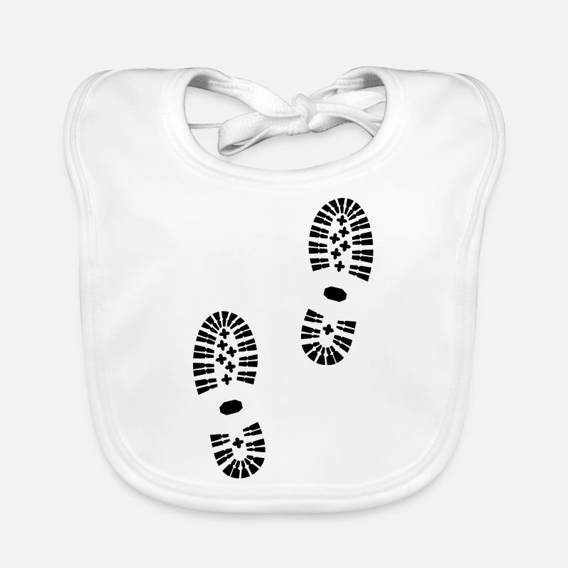 l'empreinte, empreintes, traces de pas - Bavoir bio Bébé