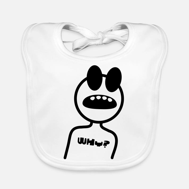 WHY - stick figure Organic Baby Bibs