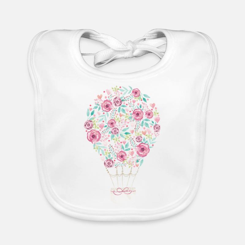 Blumen Ballon Baby Bio-Lätzchen