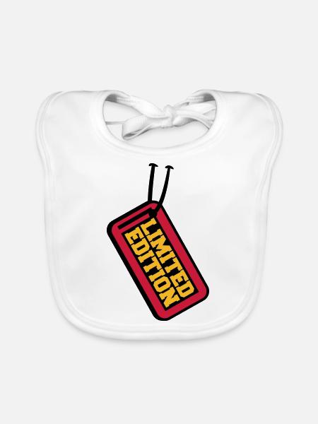 Limited Edition Price Tag Design - Bavoir bio Bébé - blanc - Devant
