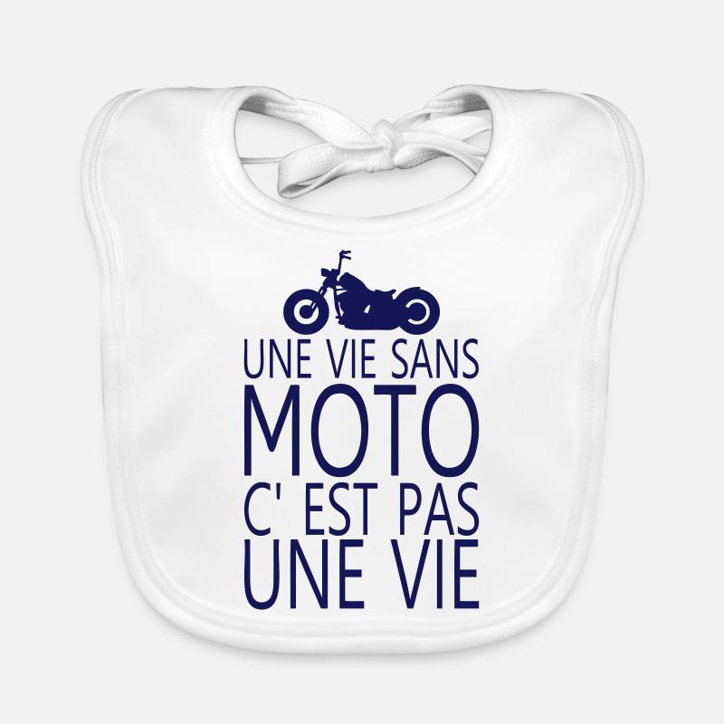 une vie sans moto cest pas une vie citat Bavoir bio Bébé