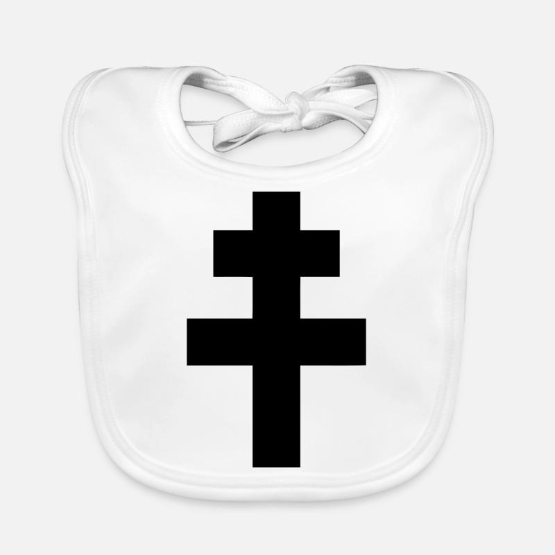 Croix de Lorraine Bavoir bio Bébé