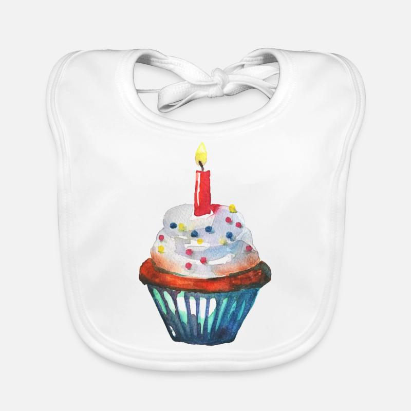 Bougie d'anniversaire cupcake Bavoir bio Bébé