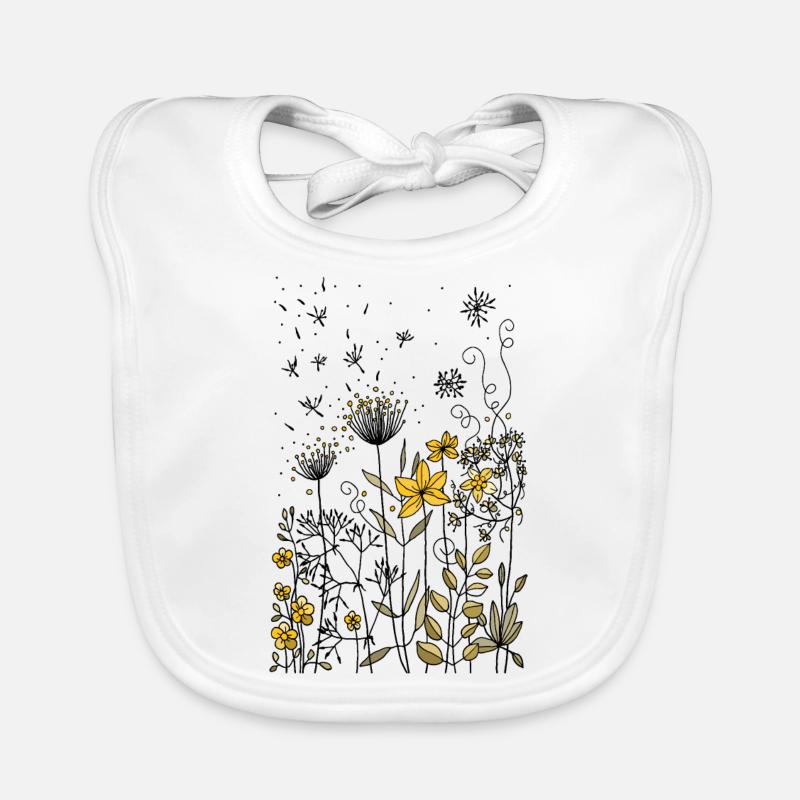 Fleurs Bavoir bio Bébé
