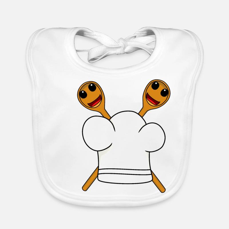 Chef chef hat wooden spoon Organic Baby Bibs