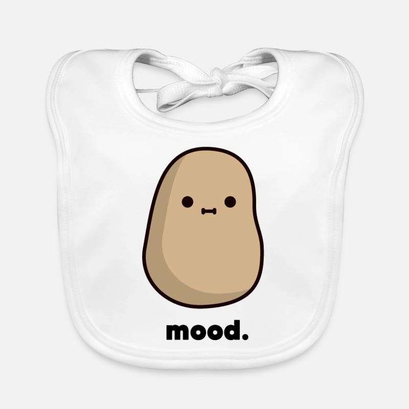 Kartoffel mood. - Baby Bio-Lätzchen - Weiß