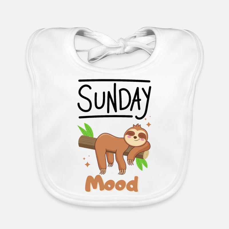 Sloth Sunday Mood Organic Baby Bibs