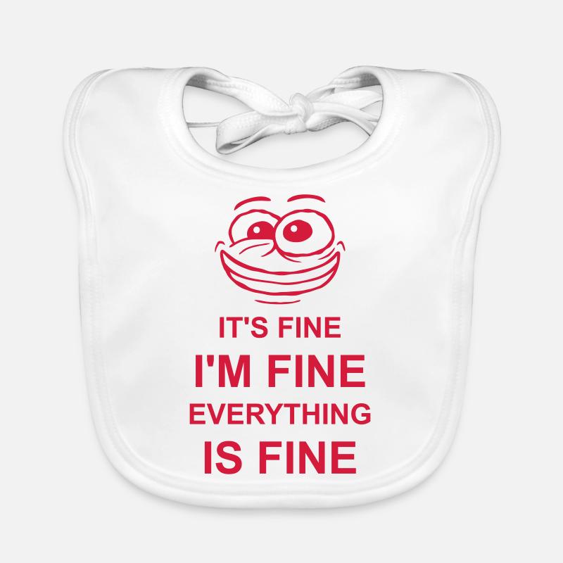 everything is fine Zitat Baby Bio-Lätzchen