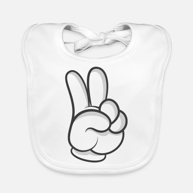 peace zeichen Baby Bio-Lätzchen