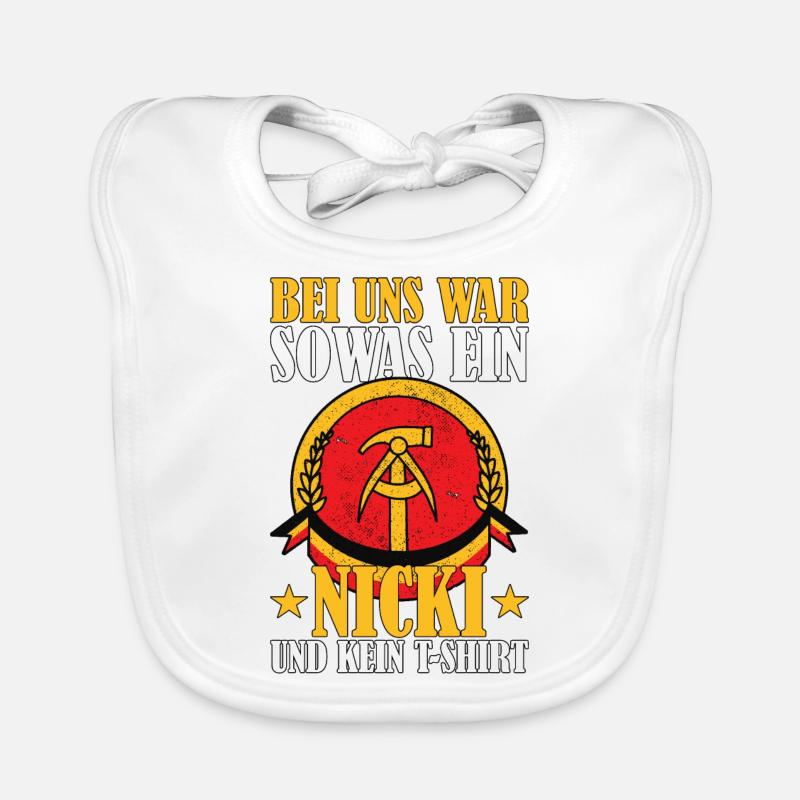 DDR Nicki Nostalgie Ostalgie Geschenk Baby Bio-Lätzchen