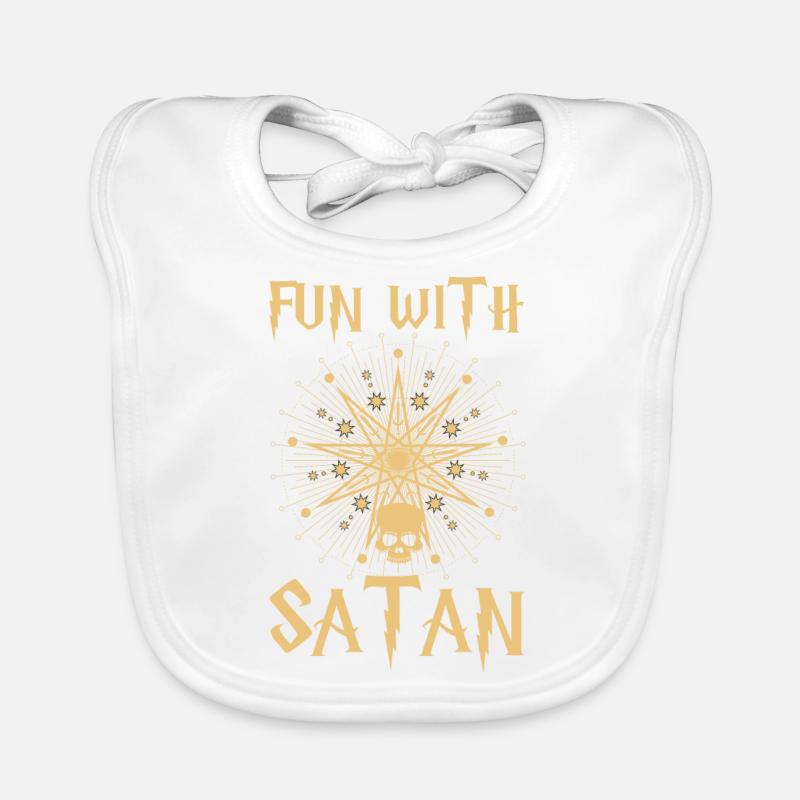 Satan Pentagramm Spruch okkult Geschenk Baby Bio-Lätzchen