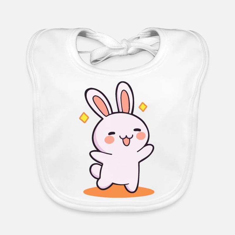 Lapin heureux Bavoir bio Bébé