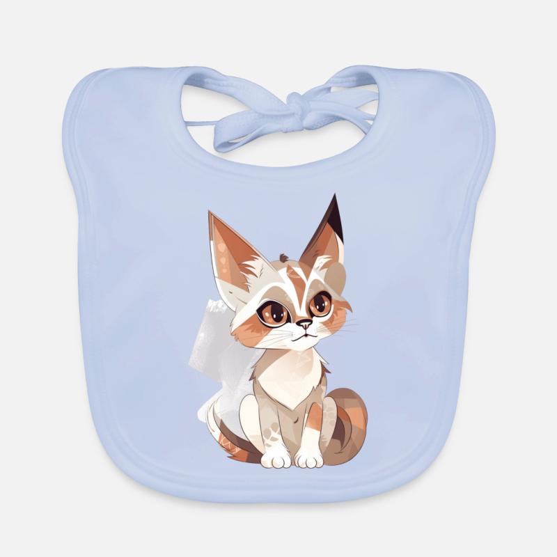 Cute cat Organic Baby Bibs