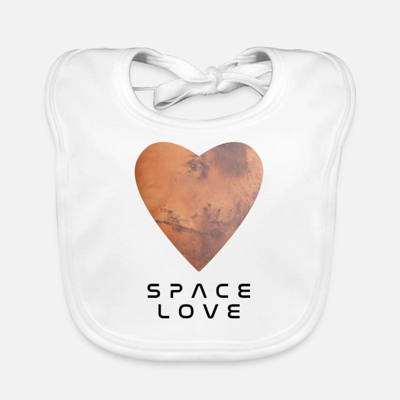 Der Planet Mars in Form eines Herzens Baby Bio-Lätzchen