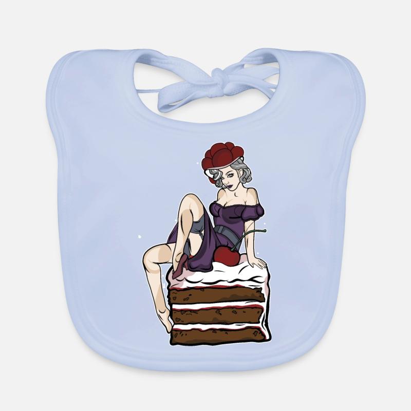 Cherry cake // Black Forest Organic Baby Bibs